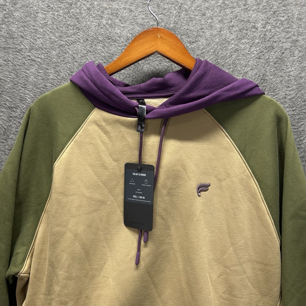 Fabletics The Go-To‎ Multi Color Hoodie Pullover Sweatshirt Men's Size Large NWT